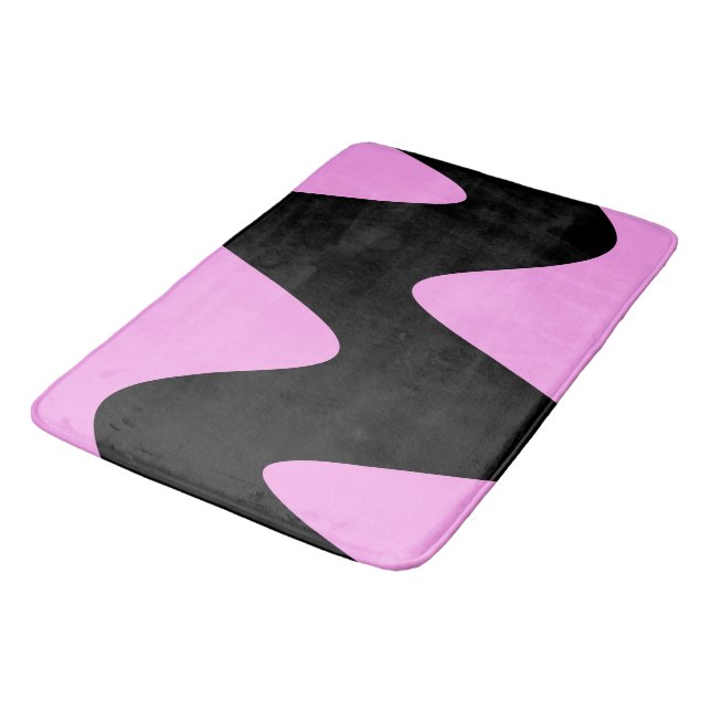 Alfombrilla De Baño Rosa Moderno Río Negro (Angular)