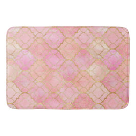 Alfombrilla De Baño Rosa Oro Marroquí