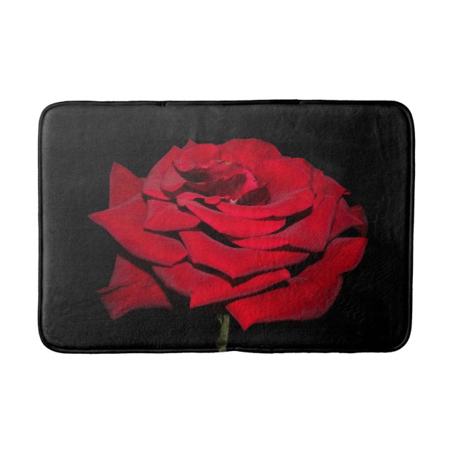 Alfombrilla De Baño Rosa rojo - negro (Anverso)