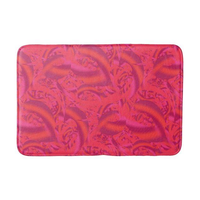 Alfombrilla De Baño Rosa Swirl Bath Mat (Anverso)