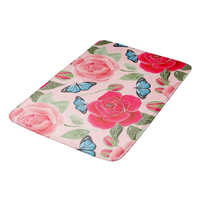 Alfombrilla De Baño Rosa victoriano (Angular)