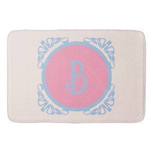 Alfombrilla De Baño Rosa y azul personalizados