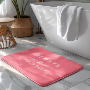 Alfombrilla De Baño Rosa y blanco Girona siempre a tus pies