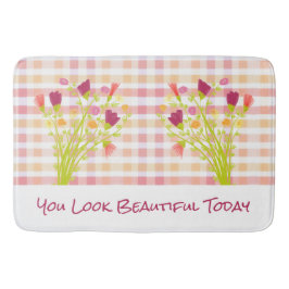 Alfombrilla De Baño Rosa Y Coral Tapado