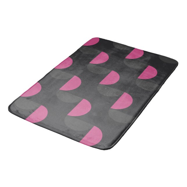Alfombrilla De Baño Rosa y gris de mediados del siglo XX (Angular)
