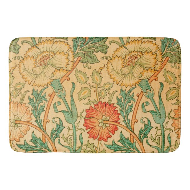 Alfombrilla De Baño Rosa y subió por William Morris (Anverso)