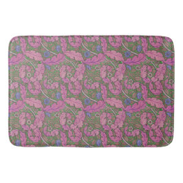 Alfombrilla De Baño Rosa y verde floral William Morris Acanthus y Rosa