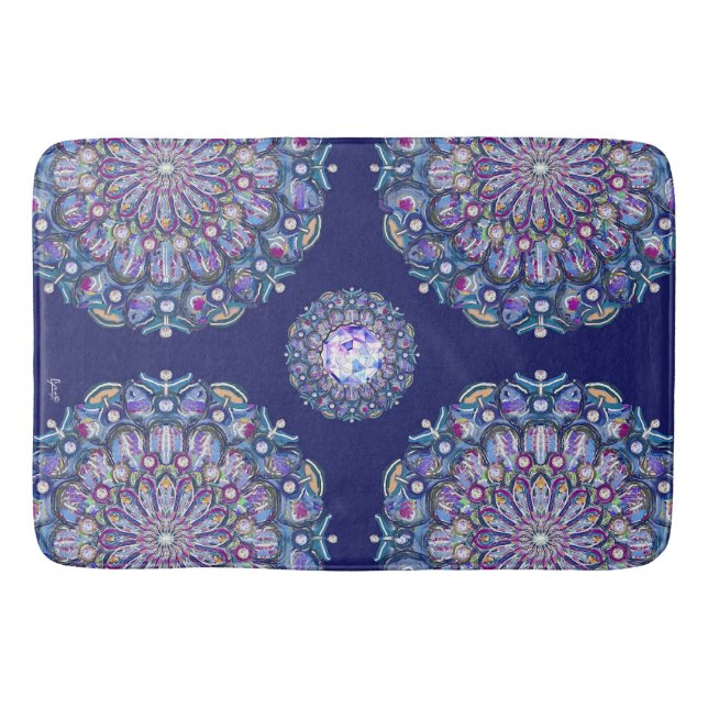 Alfombrilla De Baño Rosario azul (Anverso)