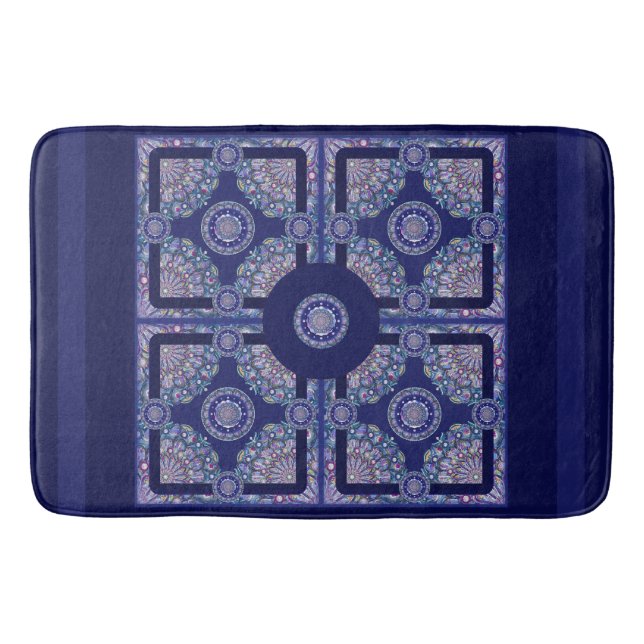Alfombrilla De Baño Rosario azul (Anverso)
