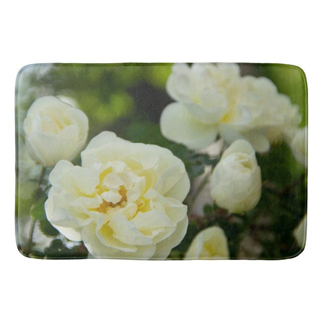 Alfombrilla De Baño Rosas blancas para positivo (Anverso)