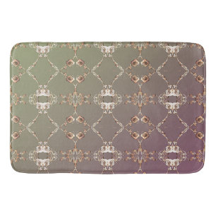 Alfombrilla De Baño Rosas de cobre en Plum
