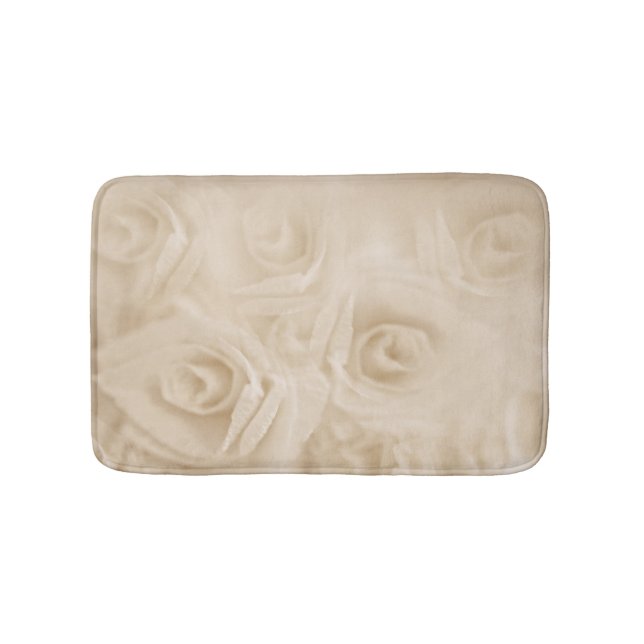 Alfombrilla De Baño Rosas de papel Sepia (Anverso)