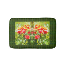 Rosas del Naranja Bath Mat