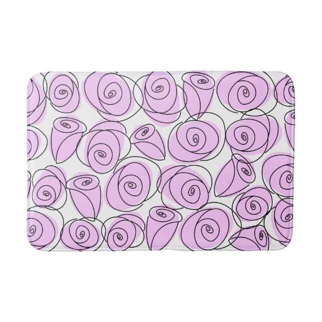 Alfombrilla De Baño Rosas Lilac baño mat (Anverso)