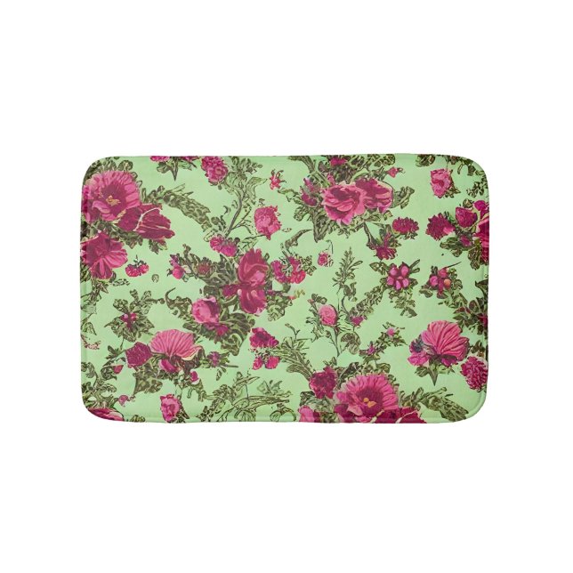 Alfombrilla De Baño Rosas rosadas de Victoria (Anverso)