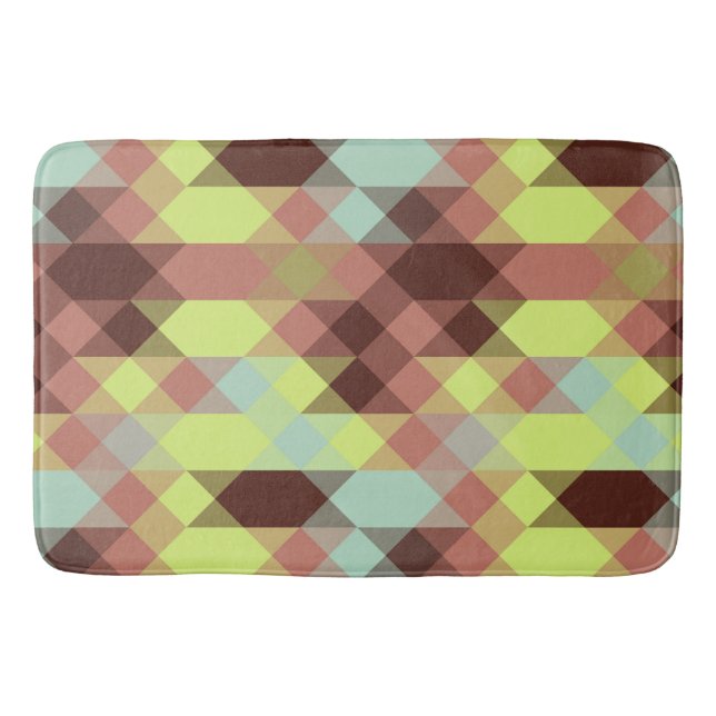 Alfombrilla De Baño rose, lime, yellow and coffee bean geometric (Anverso)