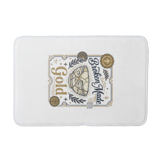 Alfombrilla De Baño Roto Hecho Oro Jesús Kintsugi Cerámica Rota Cr