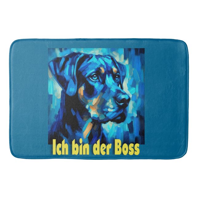 Alfombrilla De Baño Rottweiler (Anverso)