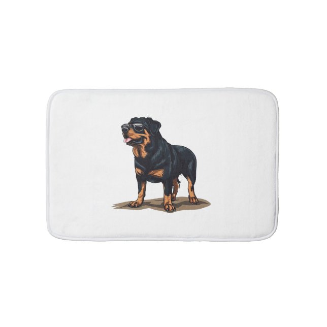 Alfombrilla De Baño Rottweiler El Explorador (Anverso)