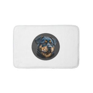 Alfombrilla De Baño Rottweiler negro