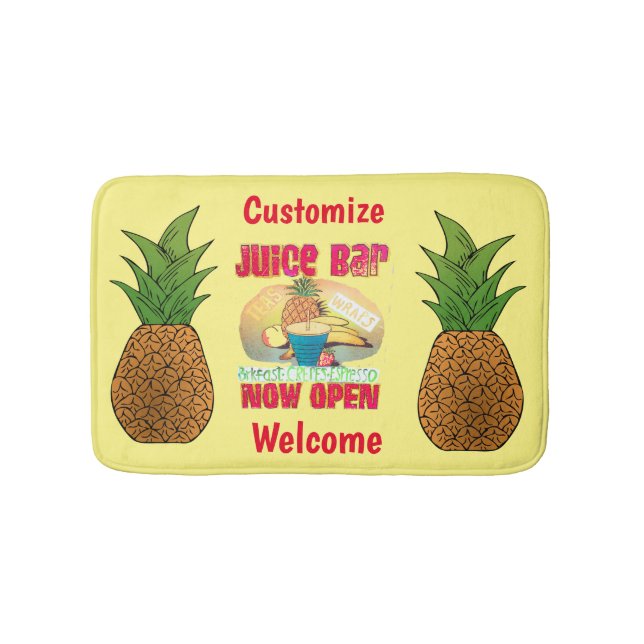 Alfombrilla De Baño Rótulo de barra de jugo Thunder_Cove (Anverso)