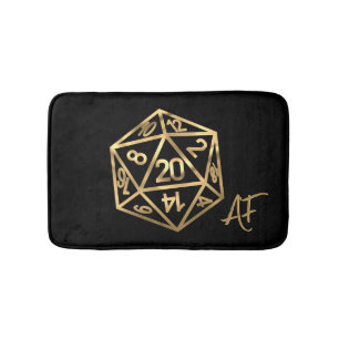 Alfombrilla De Baño RPG Crit AF Dados de juego de PnP de la fantasía