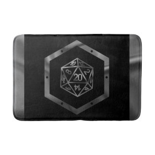 Alfombrilla De Baño RPG Dice Fantasy Old School Tabletop Retro Gamer