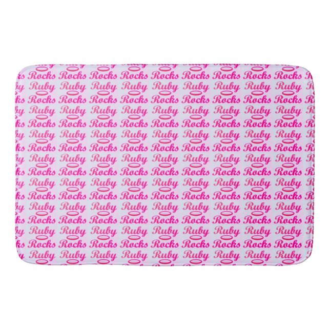 Alfombrilla De Baño Ruby Rocks diseño SWEET PINK (Anverso)