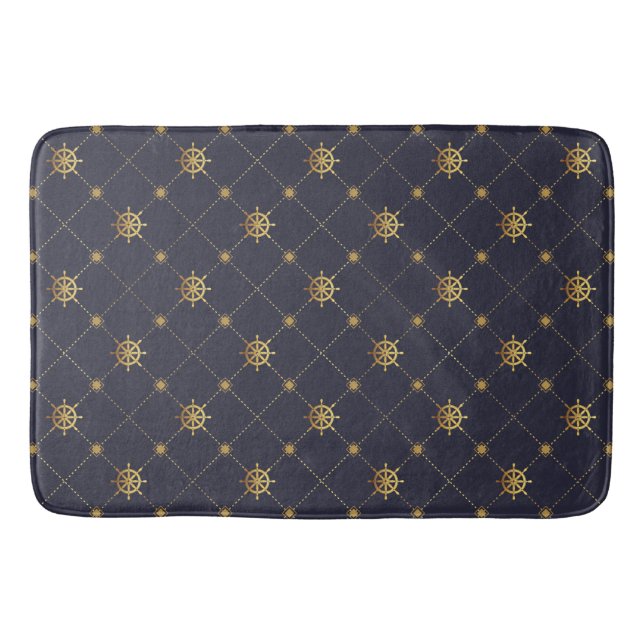 Alfombrilla De Baño Rueda de la nave de oro (Anverso)