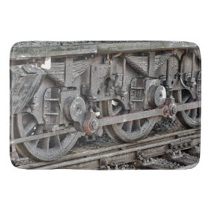 ALFOMBRILLA DE BAÑO RUEDAS DE TREN DE VAPOR
