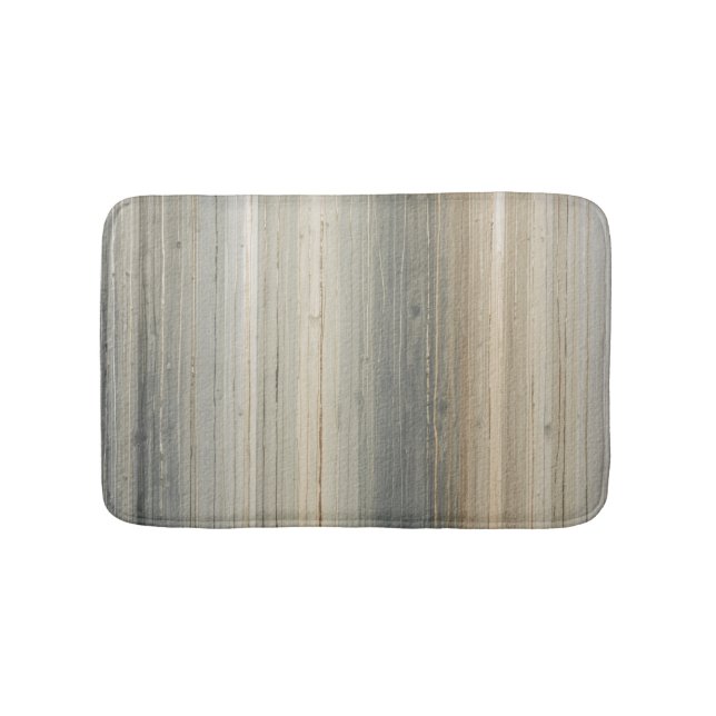 Alfombrilla De Baño Rustic Neutral Gray Brown Abstract Stripe (Anverso)