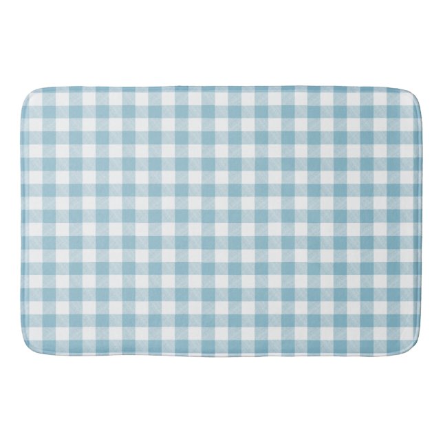 Alfombrilla De Baño Rustic River Blue Buffalo Check (Anverso)