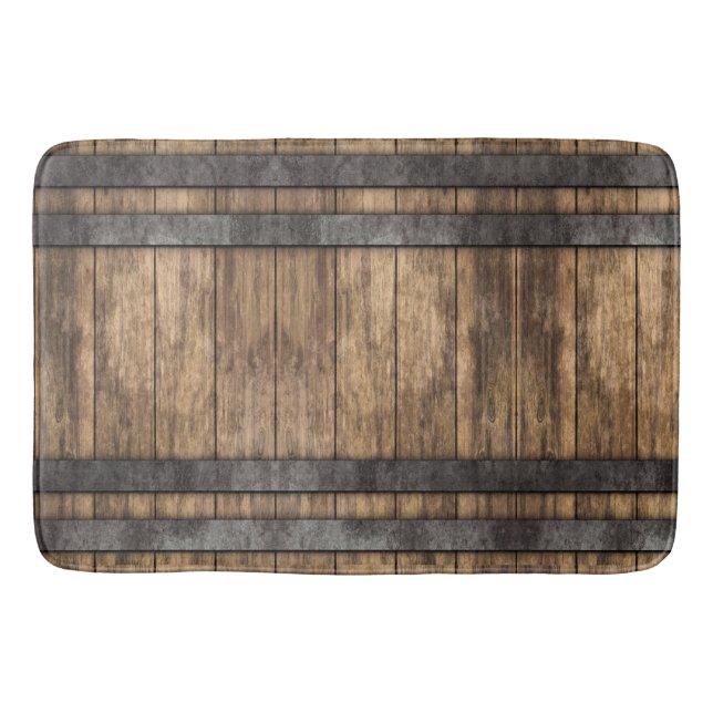 Alfombrilla De Baño Rustic Whiskey Keg (Anverso)