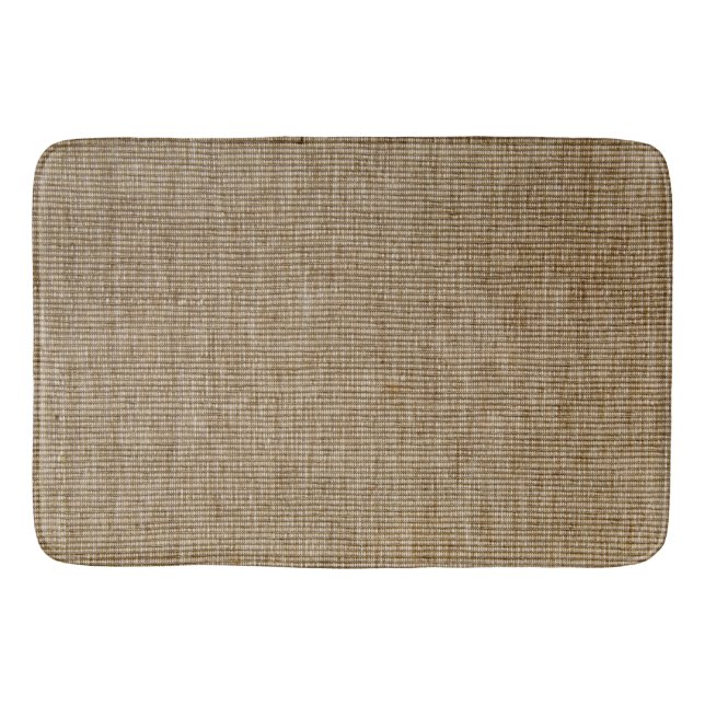 Alfombrilla De Baño Rústica Burlap Nature Pattern Bath Mat - Earthex (Anverso)