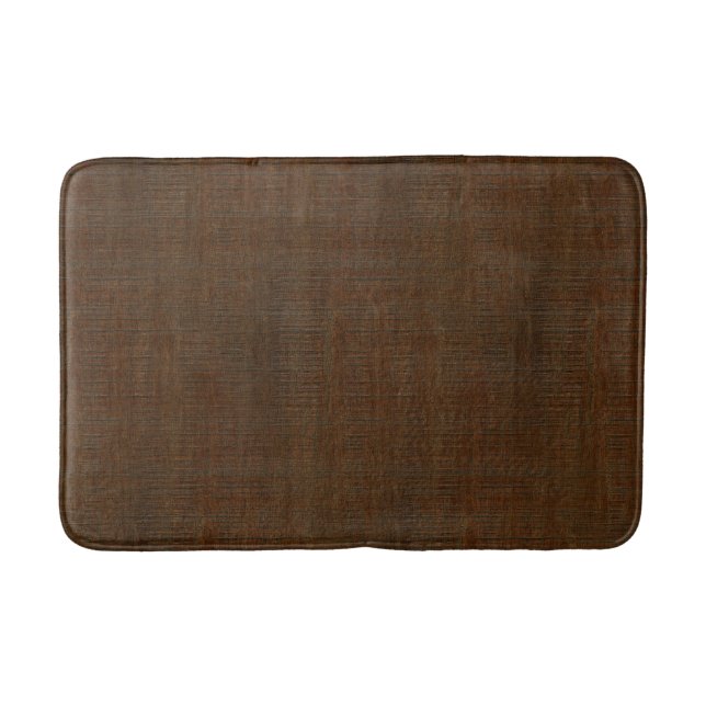 Alfombrilla De Baño Rústica textura de grano de madera de bambú (Anverso)