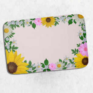 Alfombrilla De Baño Rústico girasol margarita floral rosa