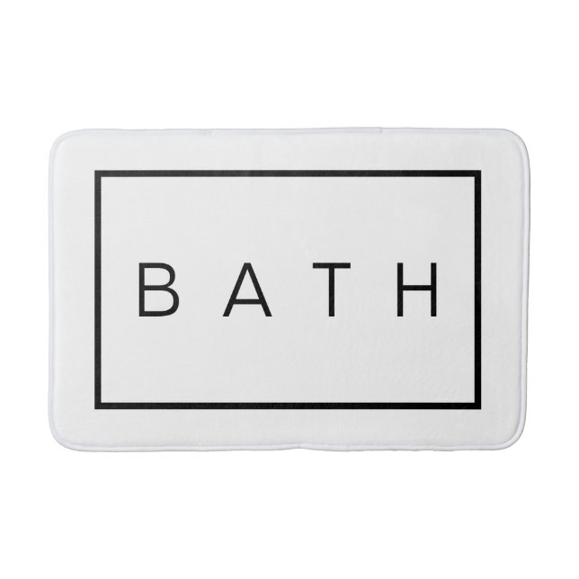 Alfombrilla De Baño Rústico Moda de granja blanco negro simple (Anverso)