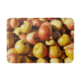 Alfombrilla De Baño Rústico Pastel Colorful Fall Cosecha de huertos de