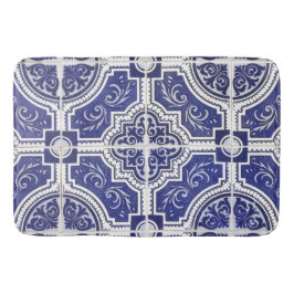 Alfombrilla De Baño Rústico Patrón de mosaicos portugueses vintage - A