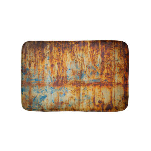 Alfombrilla De Baño Rusty Blue Metalizado Textura