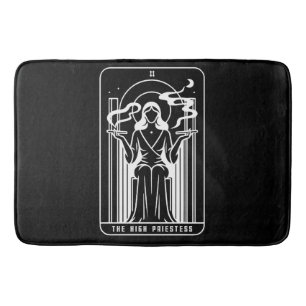 Alfombrilla De Baño Sacerdotisa Alta del Tarot Mujer Fumando Hierba Oc