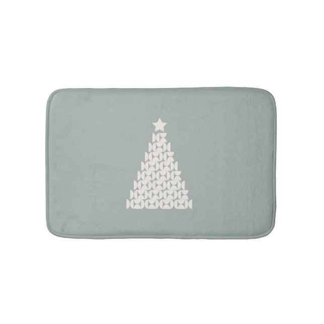 Alfombrilla De Baño Sage Green Christmas Tree (Anverso)