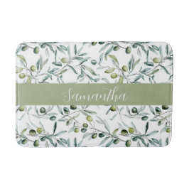 Alfombrilla De Baño Sage Green French Country Olive Name 