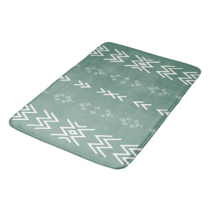 Alfombrilla De Baño Sage Green Mud-Cloth