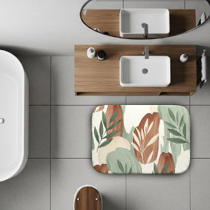 Alfombrilla De Baño Sage Verde Acuarela Orgánica y Botánica de Leche d