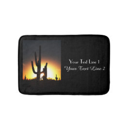 Alfombrilla De Baño Saguaro Sunset personalizada Bath Mat