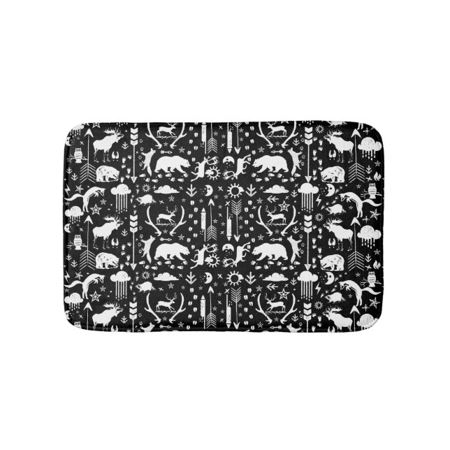 Alfombrilla De Baño Sala Personalizada Moderna Para Niños De Bear Fox  (Anverso)