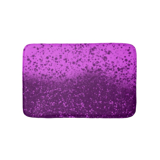 Alfombrilla De Baño Salpicadura monocromática púrpura real (Anverso)