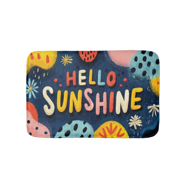 Alfombrilla De Baño Saludable Saludo "Hello Sunshine" (Anverso)