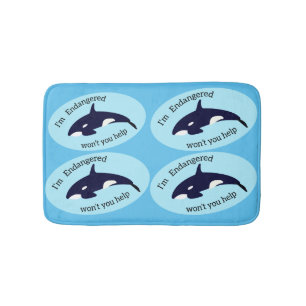 Alfombrilla De Baño Salven a las ballenas
